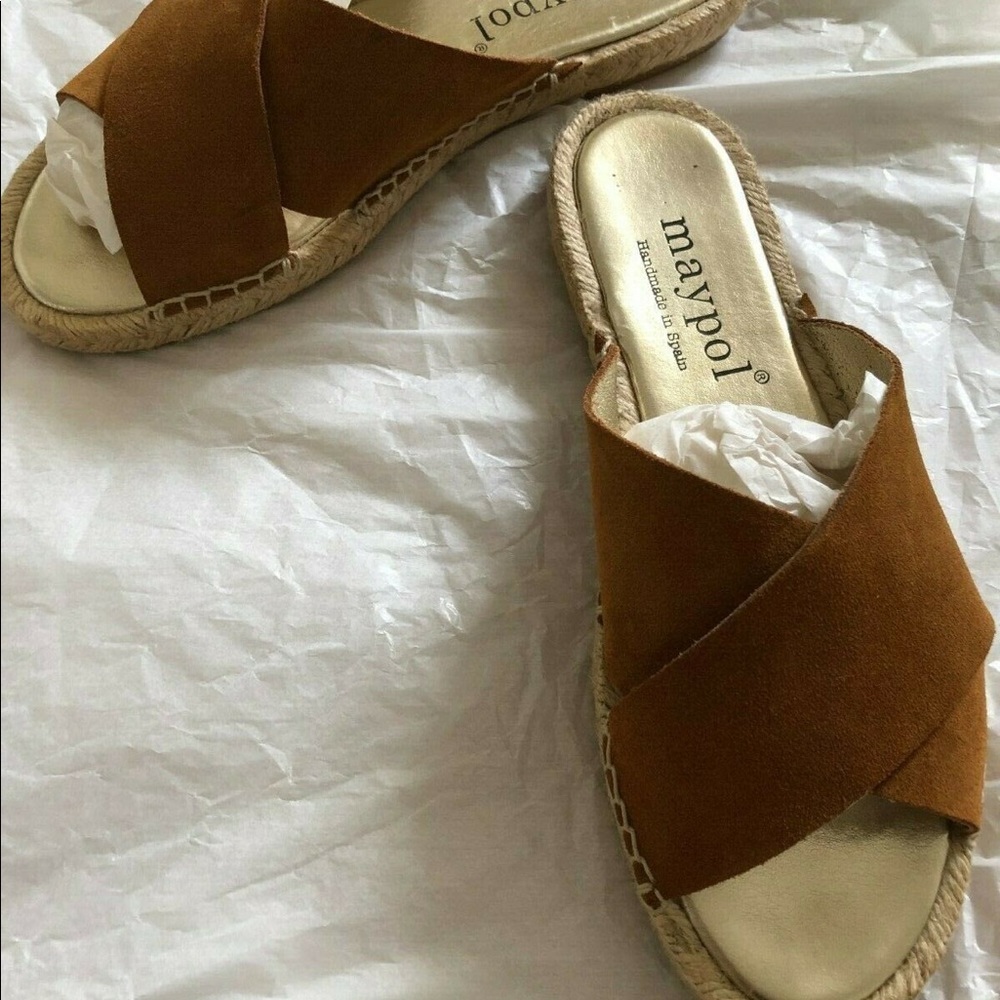 Maypol Ladies Spanish Suede Slides - Picture 3 of 5